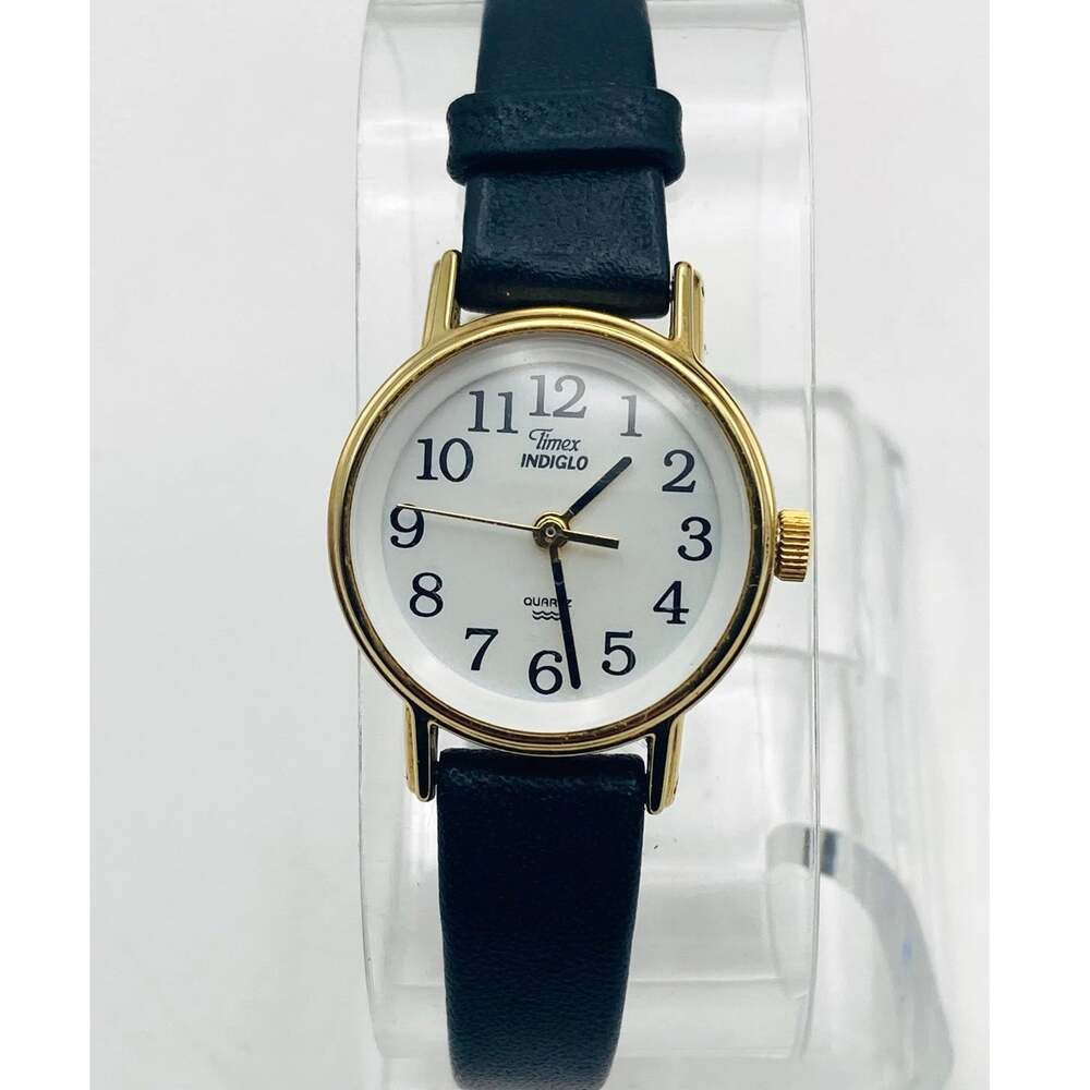 VTG Timex Indiglo Women's Watch 23mm - New Battery - WR Adjustable Leather Band